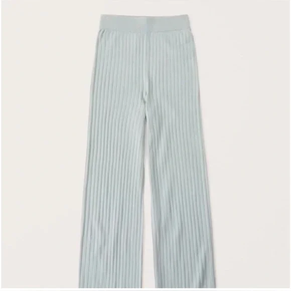 ABERCROMBIE & FITCH 90s Straight Ribbed Knit Sweater Pants Soft A&F Size M NWOT - Picture 5 of 14